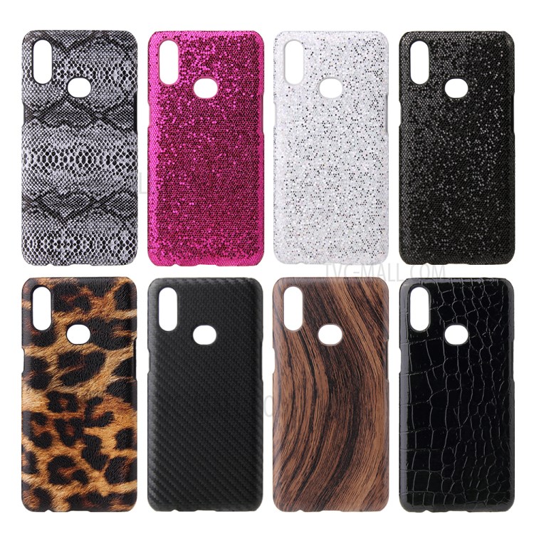 PU Leather Coated Hard PC Phone Case for Samsung Galaxy A10s - Carbon Fiber Texture-8