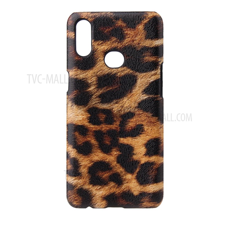 PU Leather Coated Hard PC Phone Case for Samsung Galaxy A10s - Leopard Skin-1