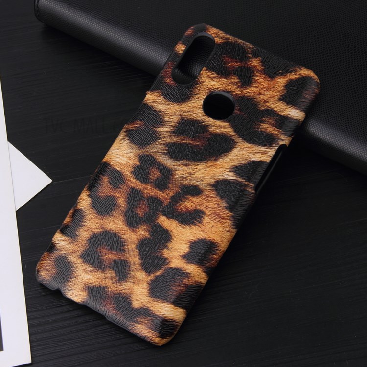 PU Leather Coated Hard PC Phone Case for Samsung Galaxy A10s - Leopard Skin-2