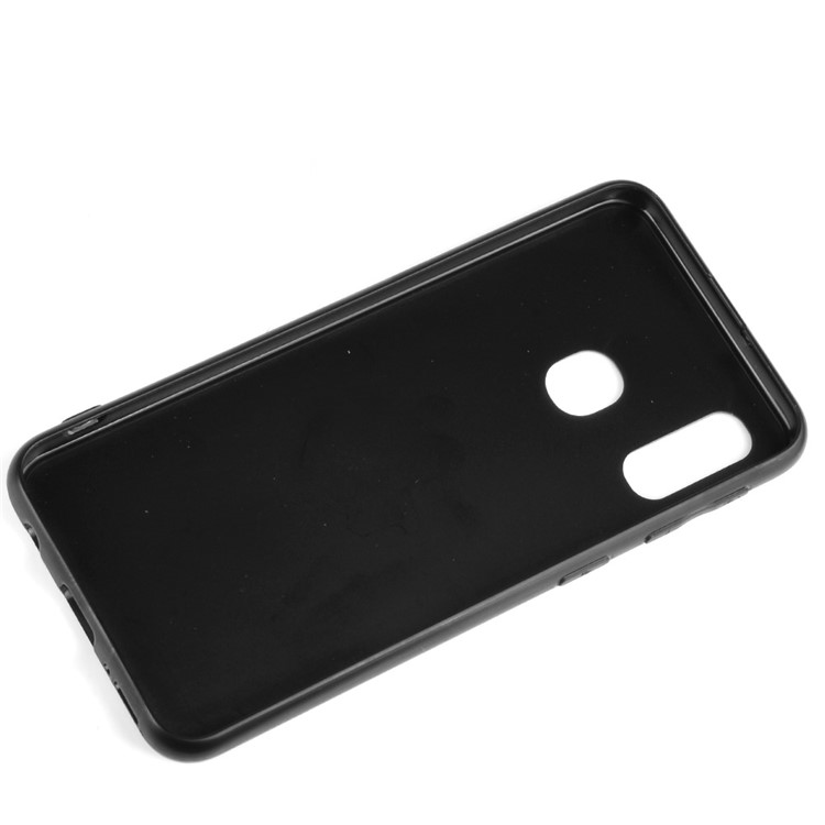Leather Coated PC + TPU Hybrid Phone Shell Casing for Samsung Galaxy A20e - Black-5