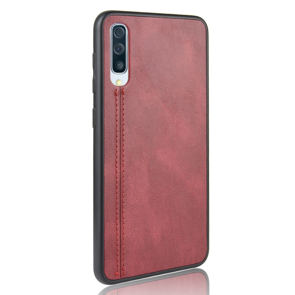 PC PC + TPU PC di Protezione TPU in Pelle Coperchio di Conchiglia Per Samsung Galaxy A70 - Rosso