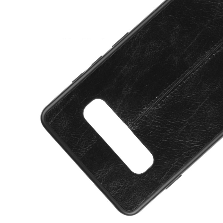 Leather Coated PC + TPU Phone Case for Samsung Galaxy S10 Plus - Black-2