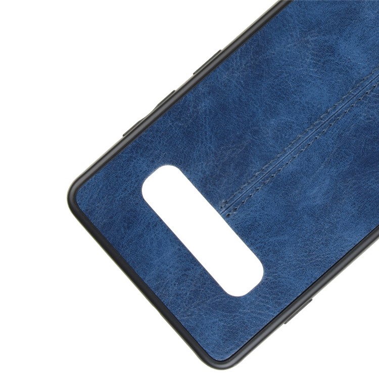 Leather Coated PC + TPU Phone Case for Samsung Galaxy S10 Plus - Blue-2