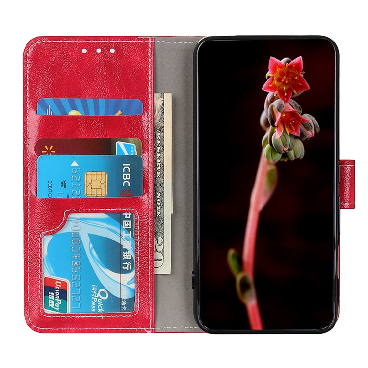 Crazy Horse Skin Retro Leather Case for Samsung Galaxy A81/Note 10 Lite - Red-6