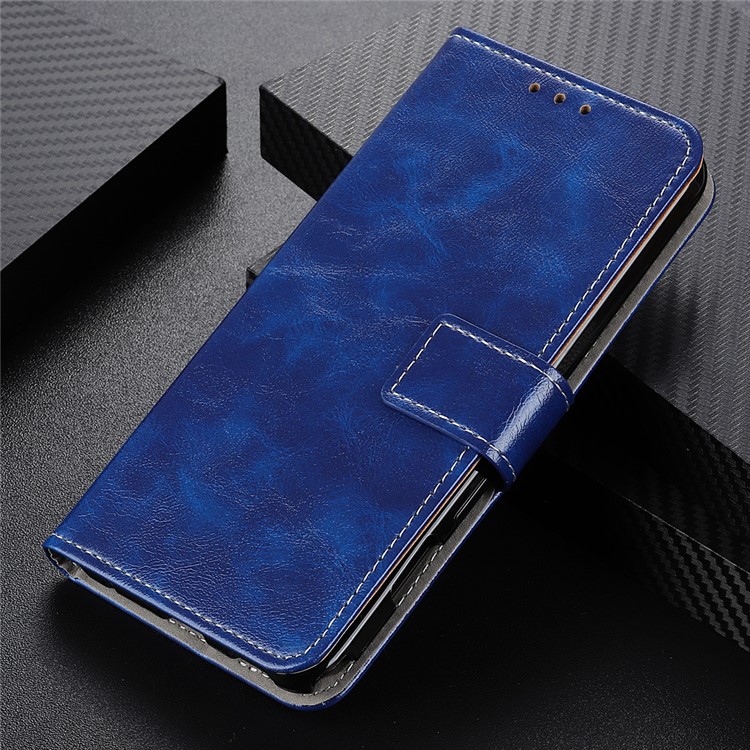 Crazy Horse Skin Retro Leather Case for Samsung Galaxy A81/Note 10 Lite - Blue-9