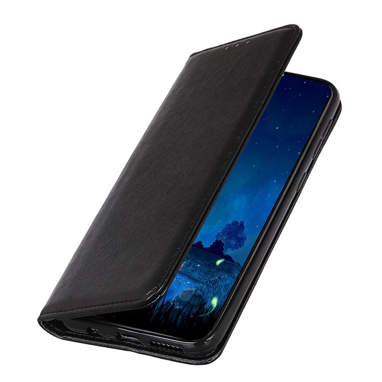 Auto-absorbed Crazy Horse Skin Split Leather Case for Samsung Galaxy A81/Note 10 Lite - Black-3