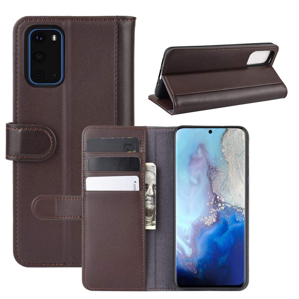 Original-Standplatz-Telefonkasten-Ledermappe Für Samsung-Galaxie S11e - Braun-1