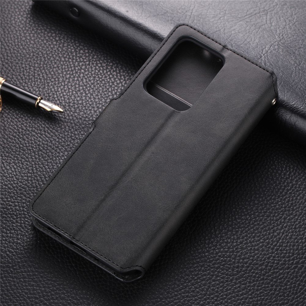 AZNS Wallet Leather Stand Case for Samsung Galaxy S20 Plus - Black-2