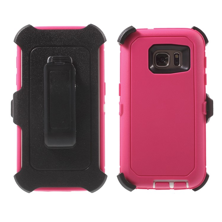 

Heavy Duty Kickstand Belt Clip PC + TPU Protection Case for Samsung Galaxy S7 G930 - Rose, Galaxy S7
