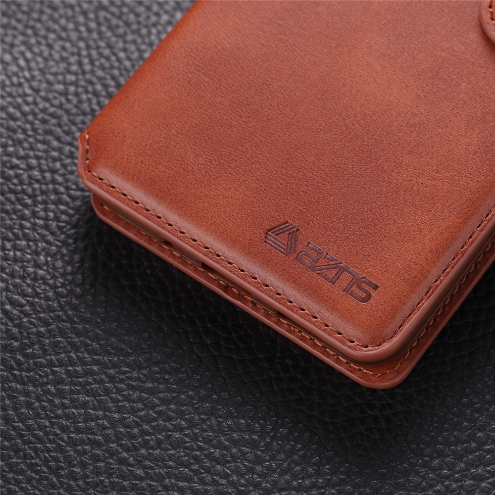 AZNS Wallet Leather Stand Case for Samsung Galaxy S20 - Brown-4