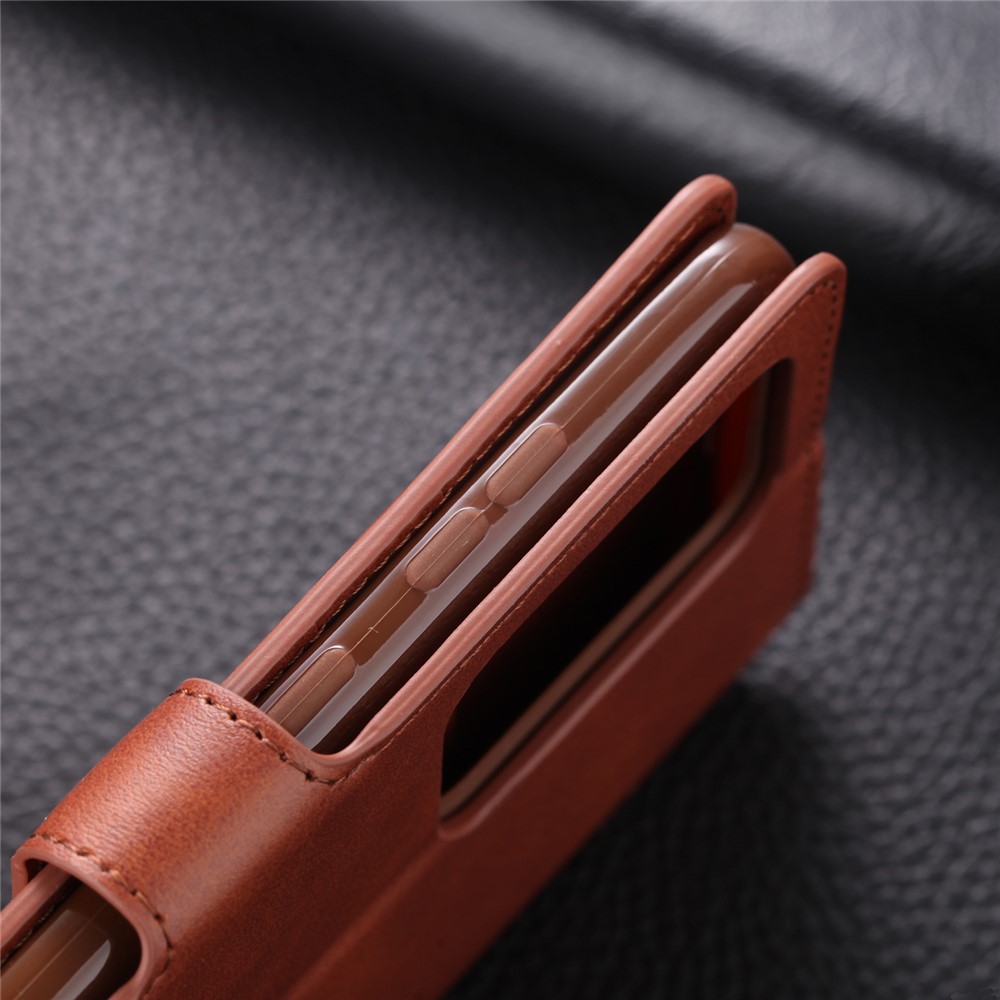 AZNS Wallet Leather Stand Case for Samsung Galaxy S20 - Brown-6