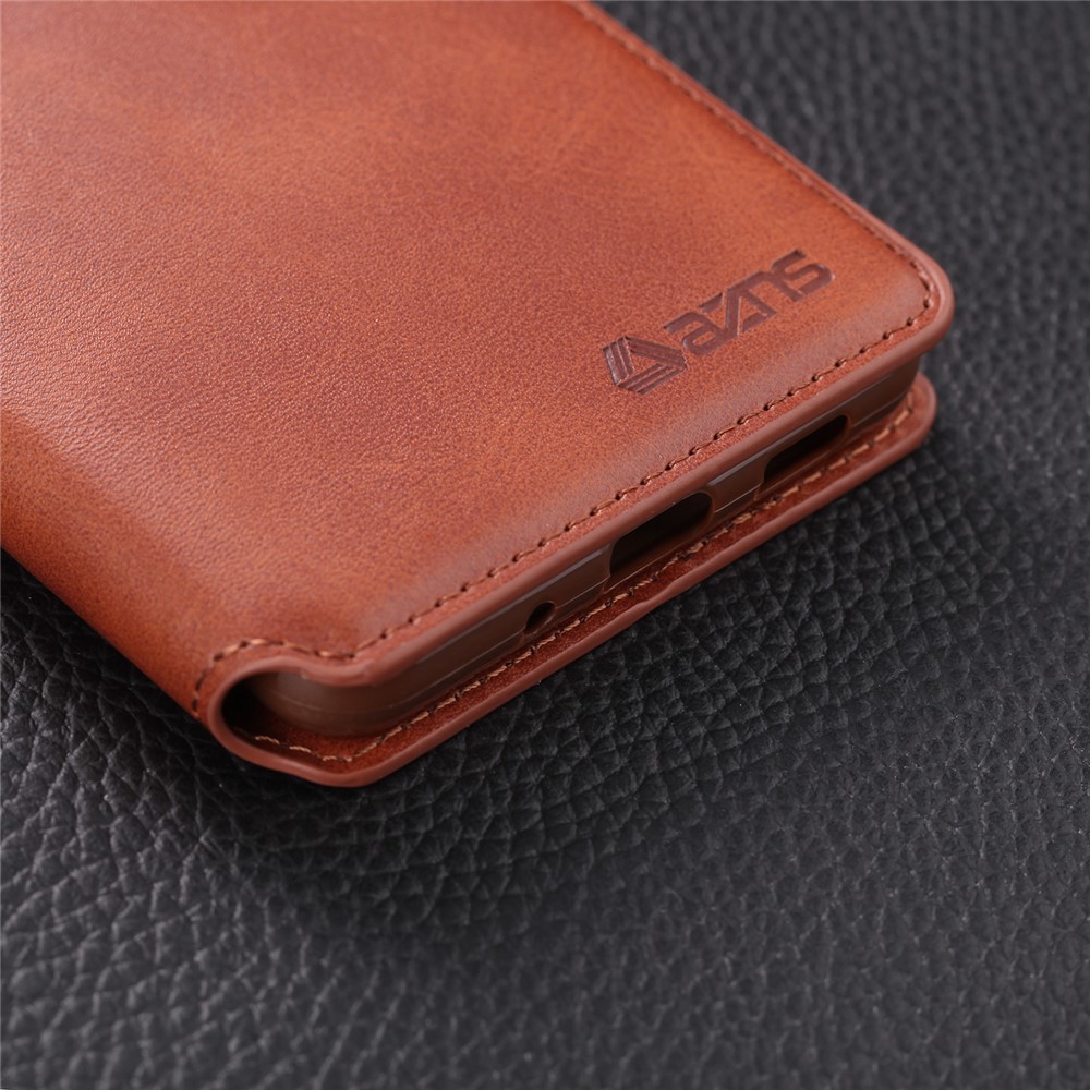 AZNS Wallet Leather Stand Case for Samsung Galaxy S20 - Brown-7