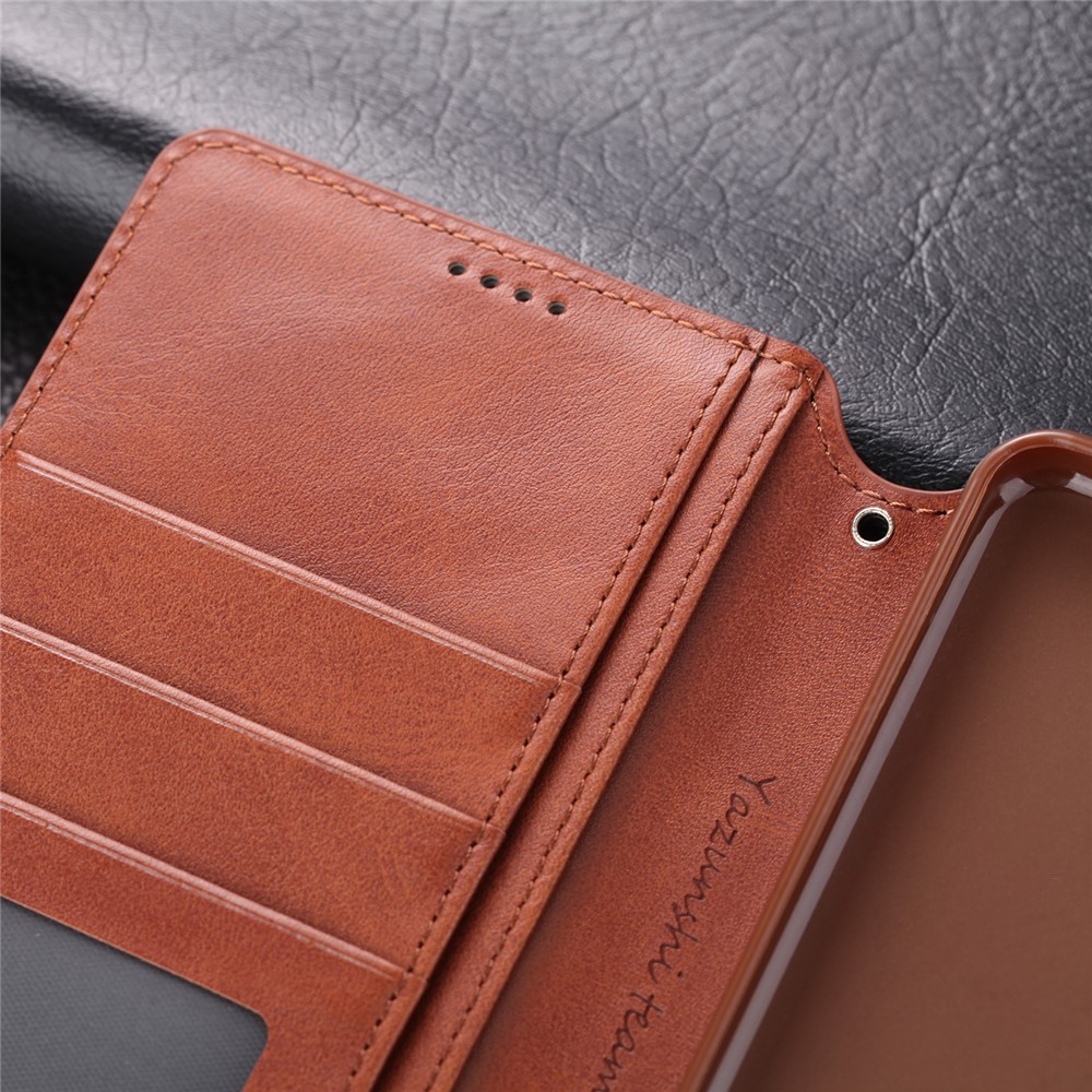 AZNS Wallet Leather Stand Case for Samsung Galaxy S20 - Brown-9