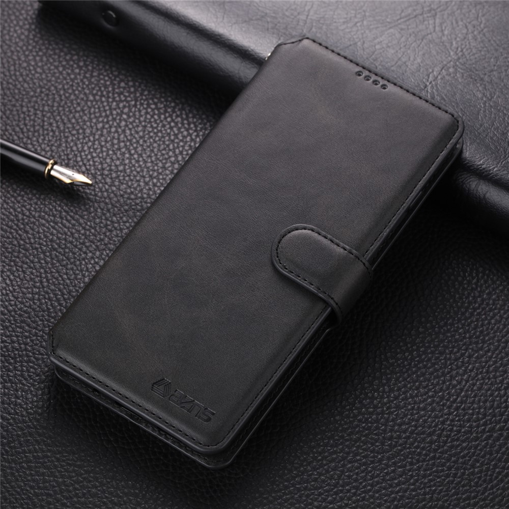 Azns Wallet Leather Stand Для Samsung Galaxy S20 4G/S20 5G - Черный