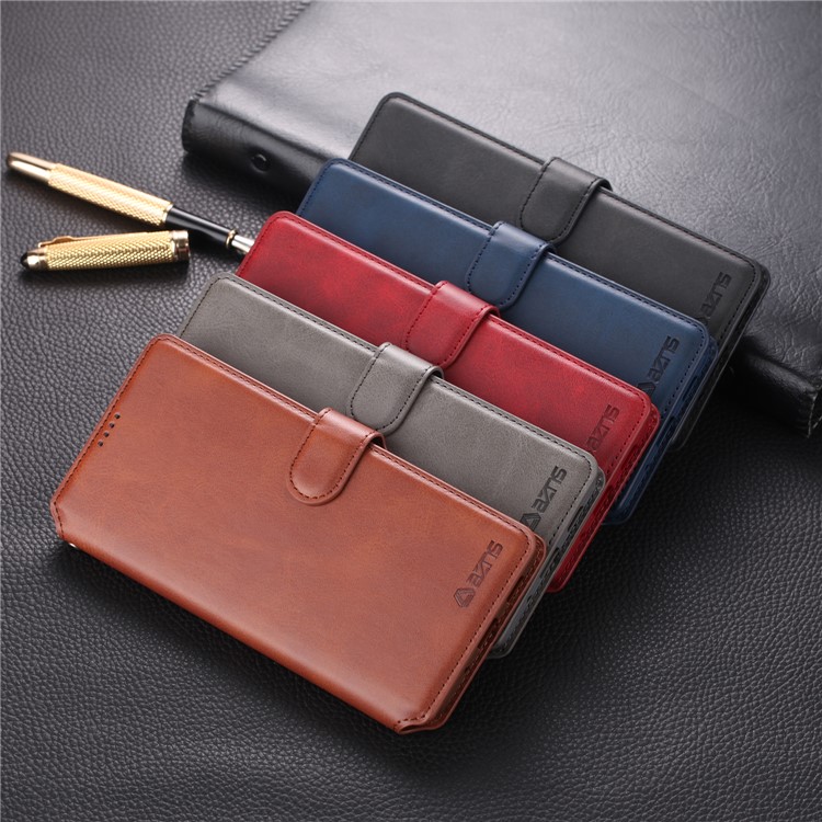 AZNS Wallet Leather Stand Cover Case for Samsung Galaxy S20 Ultra - Brown-15