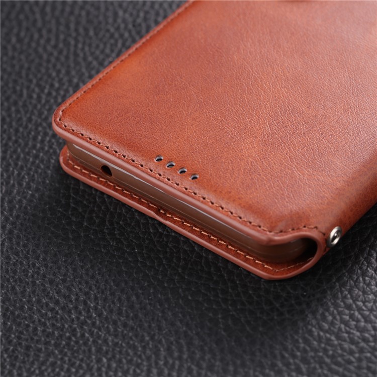 AZNS Wallet Leather Stand Cover Case for Samsung Galaxy S20 Ultra - Brown-8