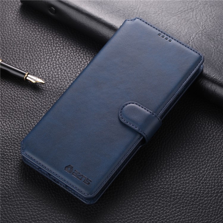 AZNS Wallet Leather Stand Cover Case for Samsung Galaxy S20 Ultra - Blue-1