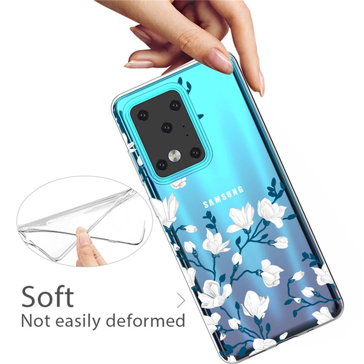 Pattern Printing TPU Case for Samsung Galaxy S20 Ultra - Flower-2