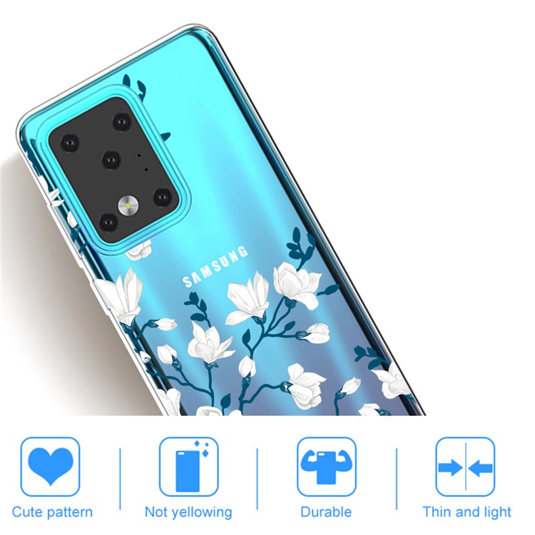 Pattern Printing TPU Case for Samsung Galaxy S20 Ultra - Flower-3