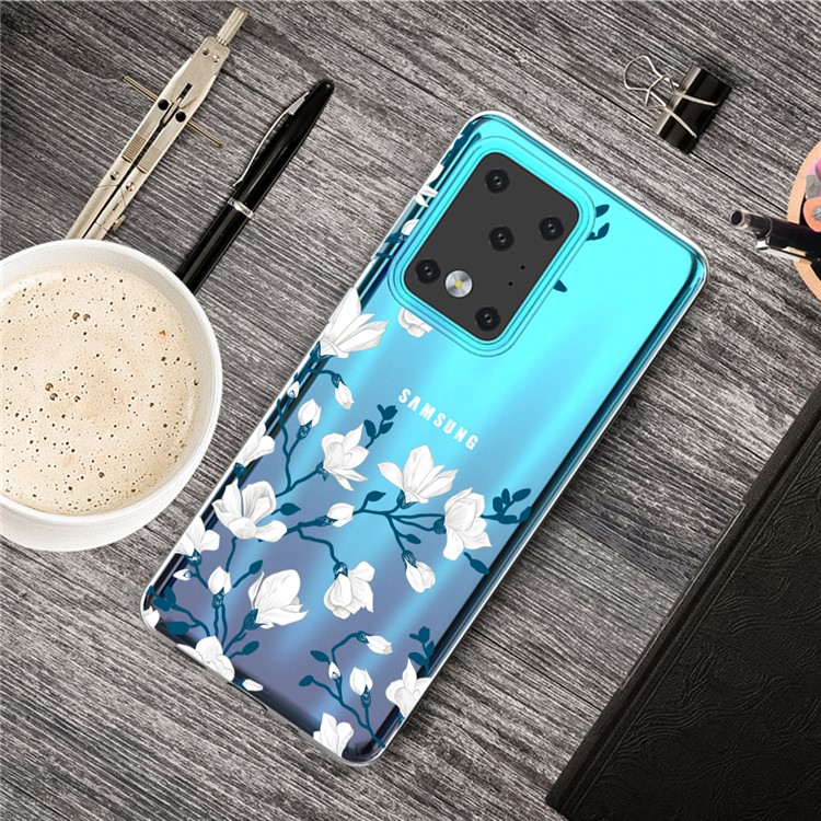 Pattern Printing TPU Case for Samsung Galaxy S20 Ultra - Flower-5