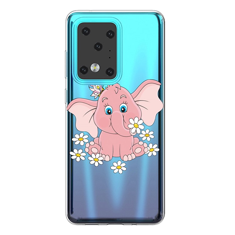 Pattern Printing TPU Case for Samsung Galaxy S20 Ultra - Elephant-1
