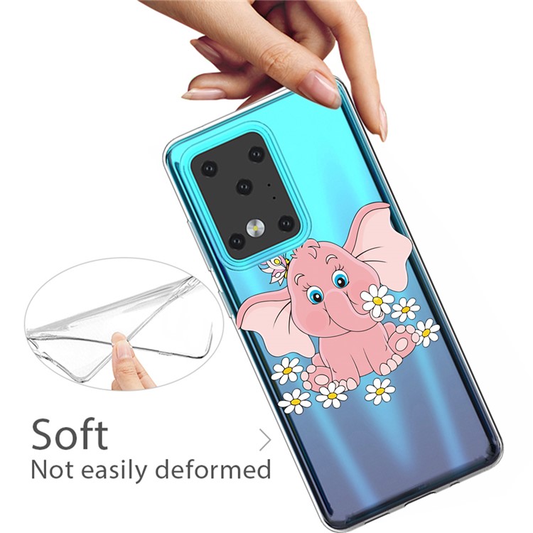 Pattern Printing TPU Case for Samsung Galaxy S20 Ultra - Elephant-3