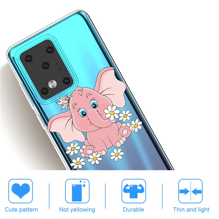 Pattern Printing TPU Case for Samsung Galaxy S20 Ultra - Elephant-4