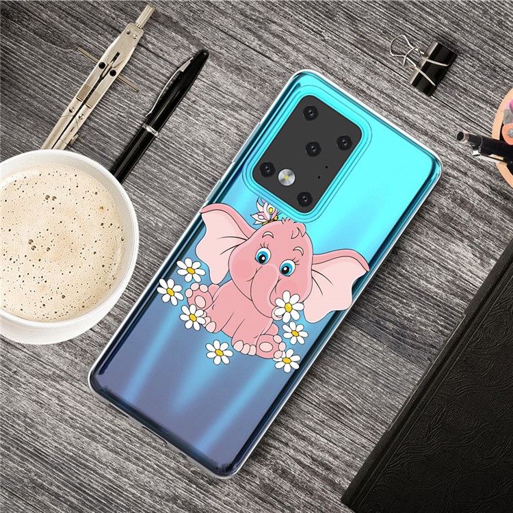 Pattern Printing TPU Case for Samsung Galaxy S20 Ultra - Elephant-5