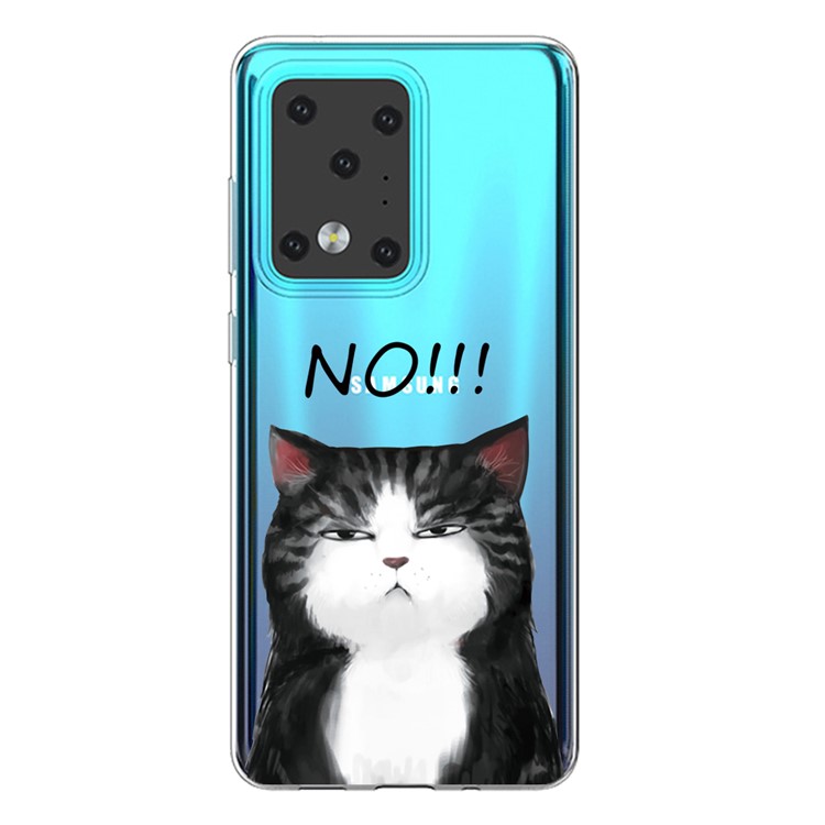 Pattern Printing TPU Case for Samsung Galaxy S20 Ultra - Cat-1