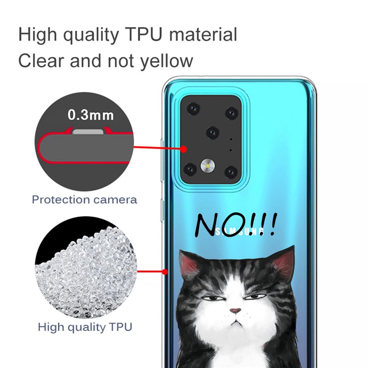 Pattern Printing TPU Case for Samsung Galaxy S20 Ultra - Cat-2