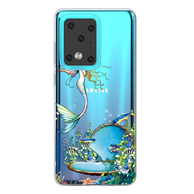 Pattern Printing TPU Case for Samsung Galaxy S20 Ultra - Mermaid-1