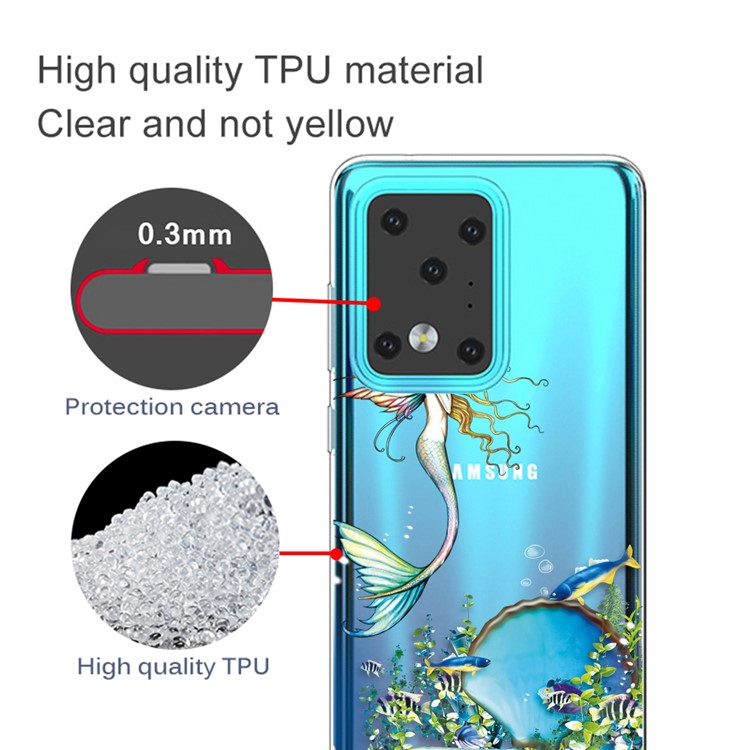 Pattern Printing TPU Case for Samsung Galaxy S20 Ultra - Mermaid-2