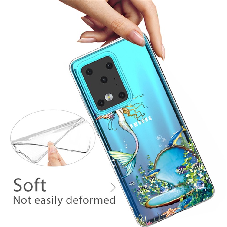 Pattern Printing TPU Case for Samsung Galaxy S20 Ultra - Mermaid-3