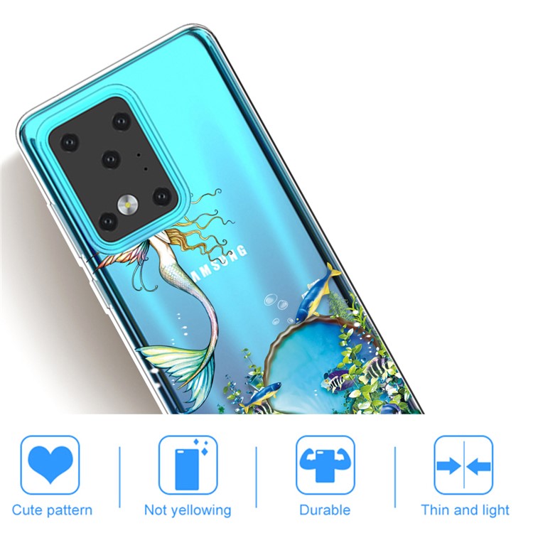 Pattern Printing TPU Case for Samsung Galaxy S20 Ultra - Mermaid-4