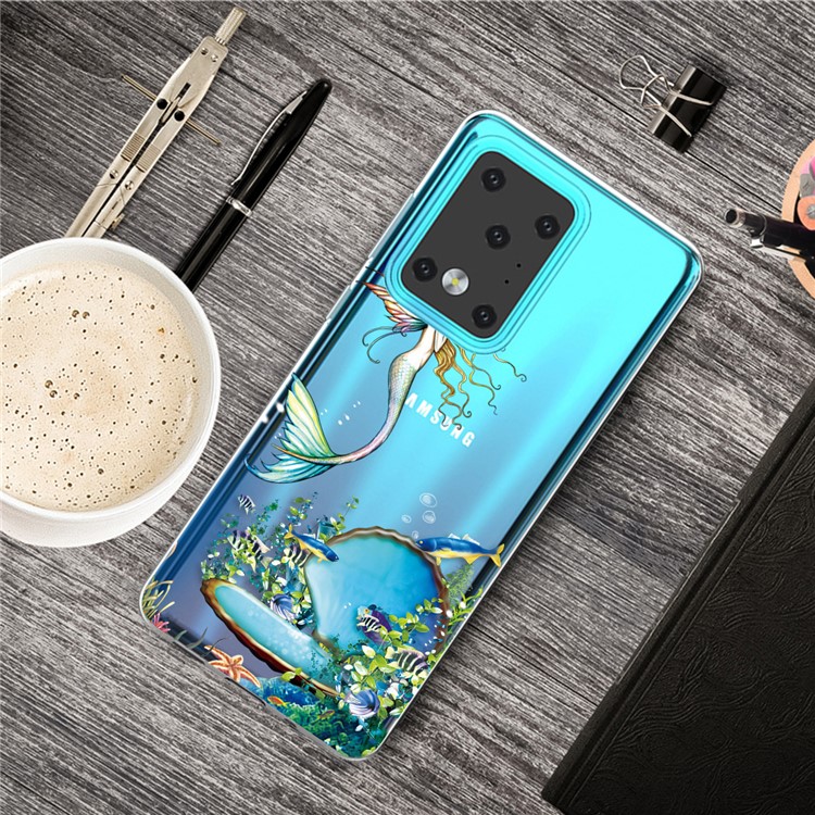 Pattern Printing TPU Case for Samsung Galaxy S20 Ultra - Mermaid-5
