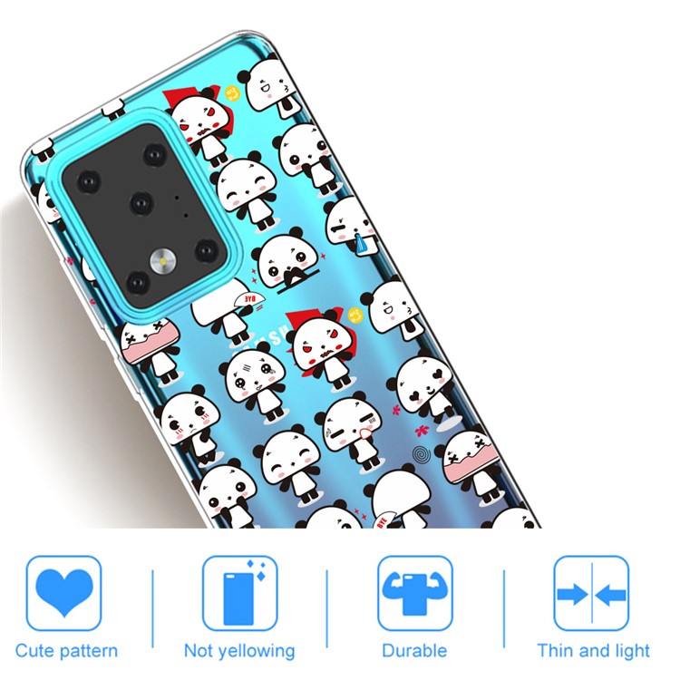 Pattern Printing TPU Case for Samsung Galaxy S20 Ultra - Little Pandas-4