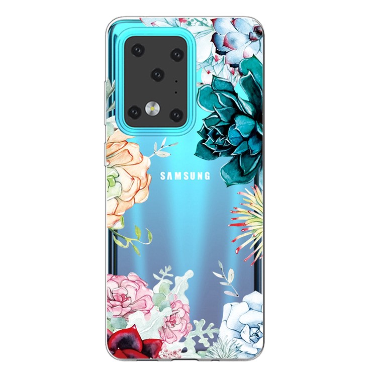 Pattern Printing TPU Case for Samsung Galaxy S20 Ultra - Colorized Flower-1
