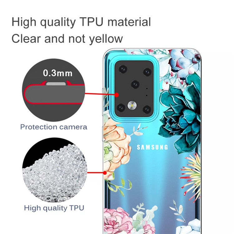 Pattern Printing TPU Case for Samsung Galaxy S20 Ultra - Colorized Flower-2