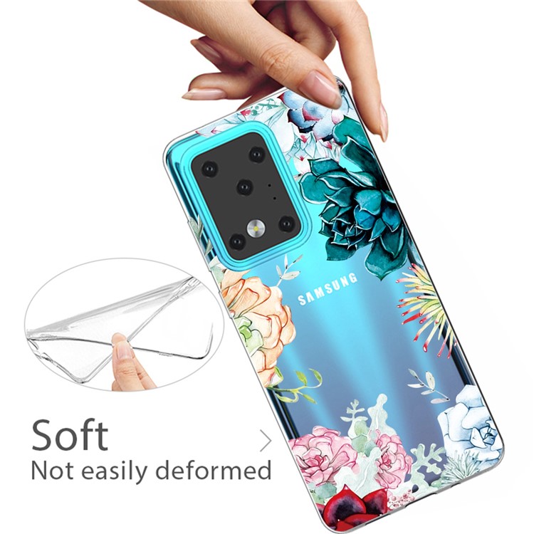 Pattern Printing TPU Case for Samsung Galaxy S20 Ultra - Colorized Flower-3