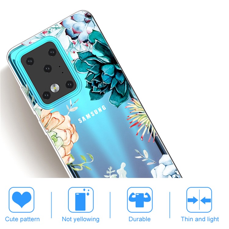 Pattern Printing TPU Case for Samsung Galaxy S20 Ultra - Colorized Flower-4