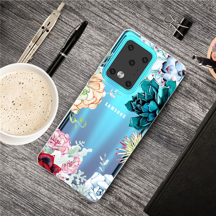 Pattern Printing TPU Case for Samsung Galaxy S20 Ultra - Colorized Flower-5