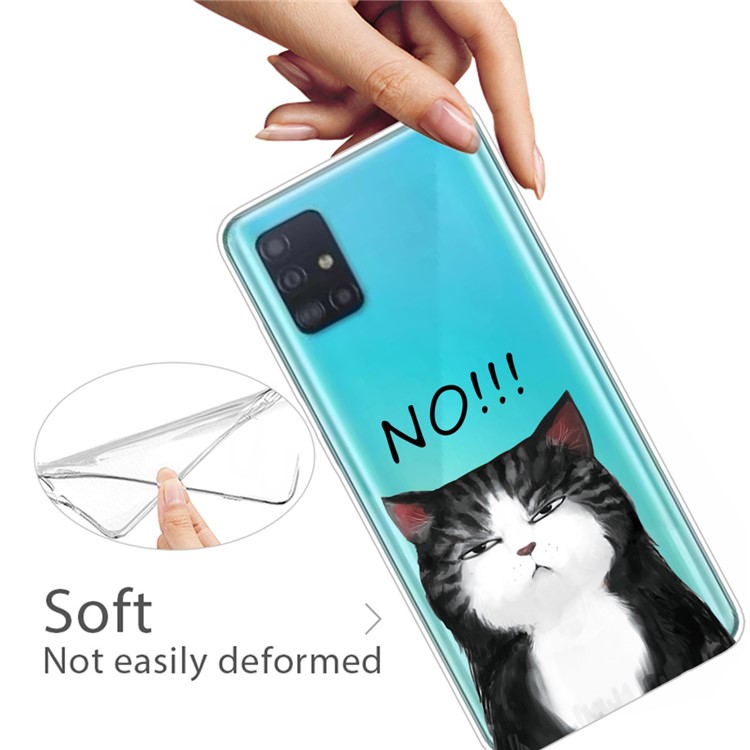 Pattern Printing TPU Cell Phone Case for Samsung Galaxy A51 - Cat-3