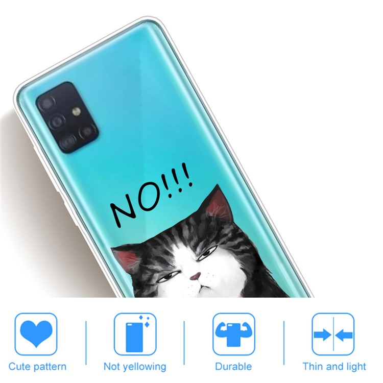 Pattern Printing TPU Cell Phone Case for Samsung Galaxy A51 - Cat-4