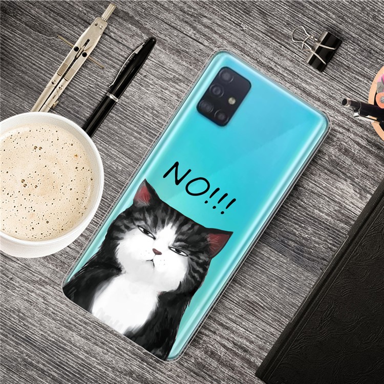 Pattern Printing TPU Cell Phone Case for Samsung Galaxy A51 - Cat-5