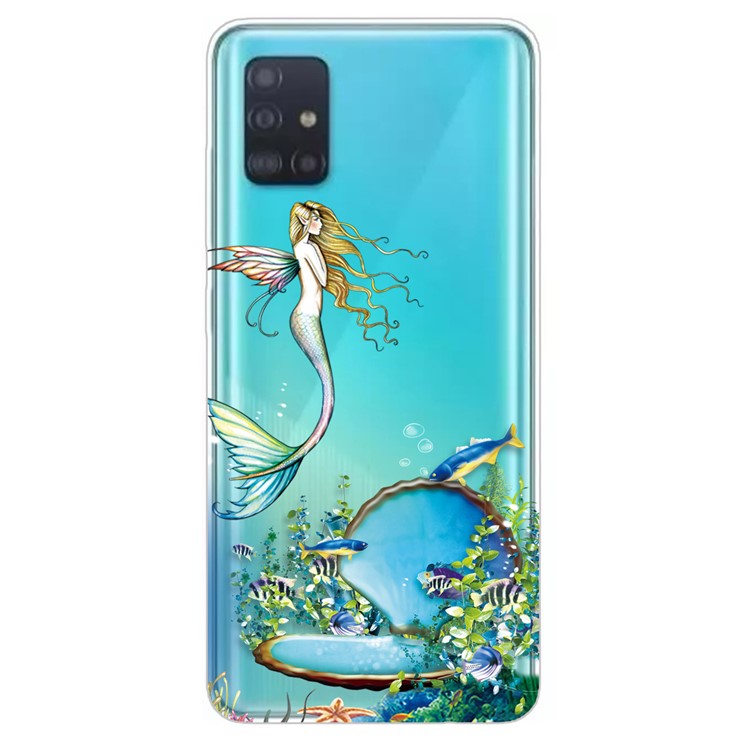 Pattern Printing TPU Cell Phone Case for Samsung Galaxy A51 - Mermaid-1