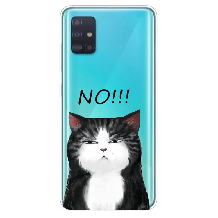 Pattern Printing TPU Phone Case Covering for Samsung Galaxy A71 - Cat-1