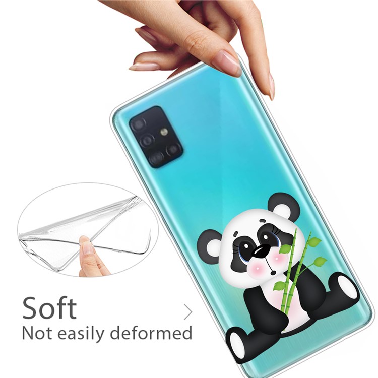 Pattern Printing TPU Phone Case Covering for Samsung Galaxy A71 - Big Panda-3