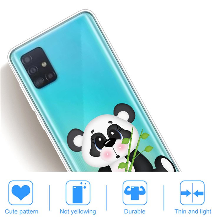 Pattern Printing TPU Phone Case Covering for Samsung Galaxy A71 - Big Panda-4