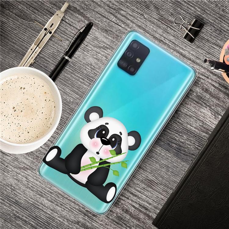 Pattern Printing TPU Phone Case Covering for Samsung Galaxy A71 - Big Panda-5