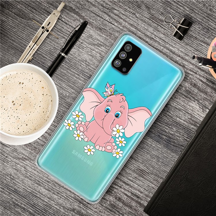 Pattern Printing IMD TPU Phone Case for Samsung Galaxy S20 Plus - Elephant-5